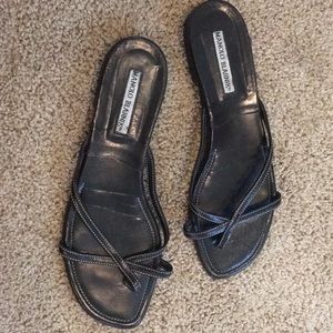 Manolo Blahnik Black Sandals
